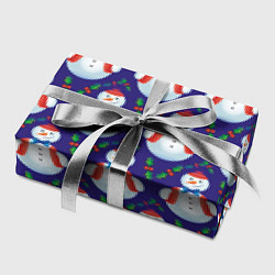Бумага для упаковки Милые снеговики - зимний узор, цвет: 3D-принт — фото 2