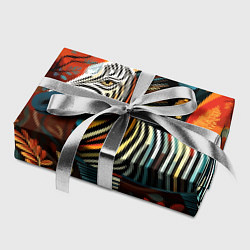 Бумага для упаковки Зебра в стиле фолк-арт, цвет: 3D-принт — фото 2