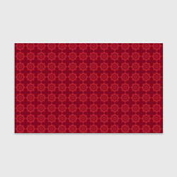 Бумага для упаковки Цветочный стилизованный паттерн бордовый, цвет: 3D-принт