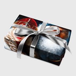 Бумага для упаковки Дед Мороз и Снегурочка в русских нарядах, цвет: 3D-принт — фото 2