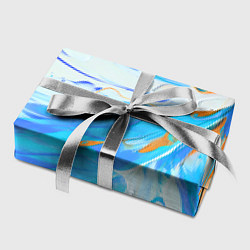 Бумага для упаковки Голубая и оранжевая краска, цвет: 3D-принт — фото 2