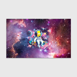 Бумага для упаковки Барт Симпсон со скейтбордом в космосе, цвет: 3D-принт