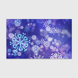 Бумага для упаковки Крупные снежинки на фиолетовом, цвет: 3D-принт