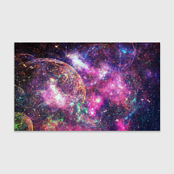 Бумага для упаковки Пурпурные космические туманности со звездами, цвет: 3D-принт