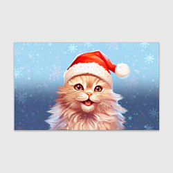 Бумага для упаковки New Year with Santa the cat, цвет: 3D-принт