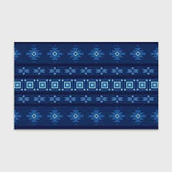 Бумага для упаковки Blue tribal geometric