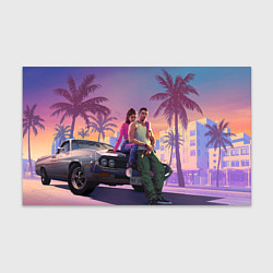 Бумага для упаковки GTA 6 Люсия и Джейсен, цвет: 3D-принт