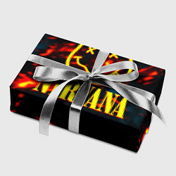 Бумага для упаковки Nirvana rock огненное лого лава, цвет: 3D-принт — фото 2