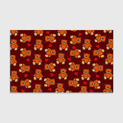 Бумага для упаковки Игрушечные влюбленные мишки и сердца, цвет: 3D-принт