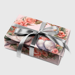 Бумага для упаковки Голуби и розы pink, цвет: 3D-принт — фото 2