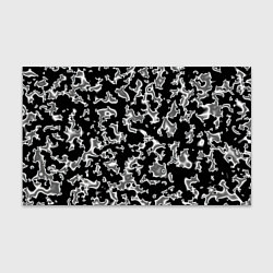Бумага для упаковки Капли жидкого металла - камуфляж на чёрном, цвет: 3D-принт