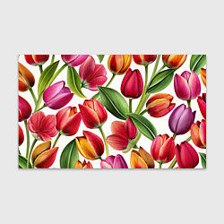 Бумага для упаковки Паттерн с тюльпанами, цвет: 3D-принт
