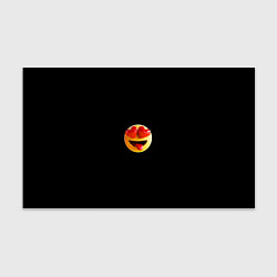 Бумага для упаковки Объемный влюблённый смайл улыбка с языком черном, цвет: 3D-принт