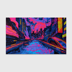 Бумага для упаковки Город в психоделических цветах, цвет: 3D-принт