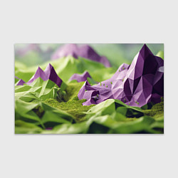 Бумага для упаковки Геометрический пейзаж фиолетовый и зеленый, цвет: 3D-принт