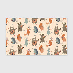 Бумага для упаковки Животные с инструментами, цвет: 3D-принт