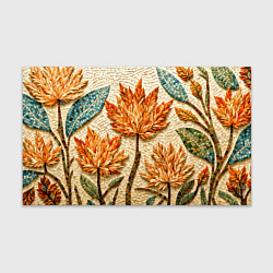 Бумага для упаковки Мозаика осенняя листва в теплых тонах, цвет: 3D-принт