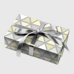 Бумага для упаковки Паттерн геометрия светлый жёлто-серый, цвет: 3D-принт — фото 2