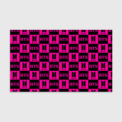 Бумага для упаковки BTS pattern pink logo, цвет: 3D-принт