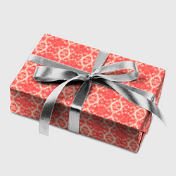 Бумага для упаковки Красно-персиковый кружевной узор, цвет: 3D-принт — фото 2