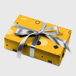 Бумага для упаковки Геометрия в стиле мемфис на желтом, цвет: 3D-принт — фото 2
