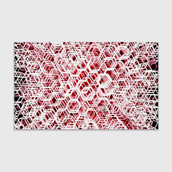 Бумага для упаковки Хаотичный гексагональный каркас в красном тумане, цвет: 3D-принт
