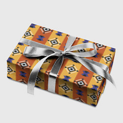 Бумага для упаковки Вертикальные полоски с этническим орнаментом, цвет: 3D-принт — фото 2