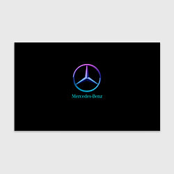 Бумага для упаковки Mercedes neon logo, цвет: 3D-принт