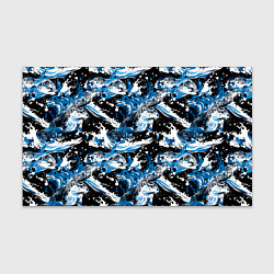 Бумага для упаковки Выдры в речке на волнах - паттерн, цвет: 3D-принт