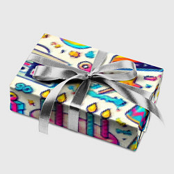 Бумага для упаковки Праздник 90х игры сладости и ностальгия, цвет: 3D-принт — фото 2