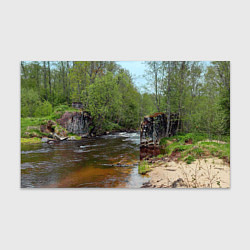 Бумага для упаковки Природа России разрушенный мост, цвет: 3D-принт