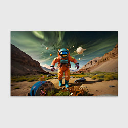 Бумага для упаковки Космонавт в оранжевом костюме, цвет: 3D-принт