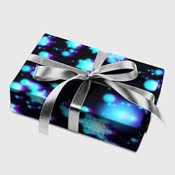 Бумага для упаковки Неоновые снежинки глитч, цвет: 3D-принт — фото 2