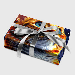 Бумага для упаковки Рыжий котик в космосе, цвет: 3D-принт — фото 2