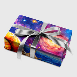 Бумага для упаковки Улитка и космос, цвет: 3D-принт — фото 2
