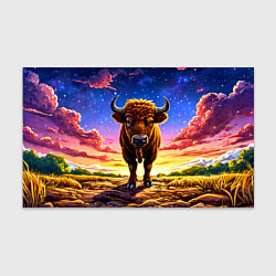 Бумага для упаковки Буйвол в звездной ночи, цвет: 3D-принт