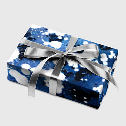 Бумага для упаковки Абстракция - white spots on a blue background, цвет: 3D-принт — фото 2