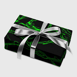 Бумага для упаковки Зелёная графическая абстракция, цвет: 3D-принт — фото 2