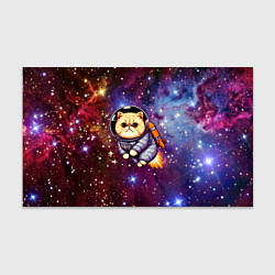 Бумага для упаковки Котик космонавт в открытом космосе, цвет: 3D-принт