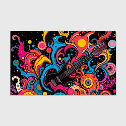 Бумага для упаковки Psychedelic abstract guitar, цвет: 3D-принт