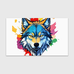 Бумага для упаковки Волк яркий арт, цвет: 3D-принт