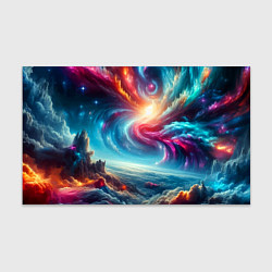 Бумага для упаковки Fantastic neon space landscape - ai art fantasy, цвет: 3D-принт