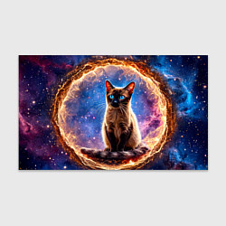 Бумага для упаковки Сиамская кошка в космосе, цвет: 3D-принт