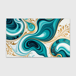 Бумага для упаковки Бирюза и золото, цвет: 3D-принт