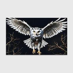 Бумага для упаковки Белая сова на темном фоне, цвет: 3D-принт