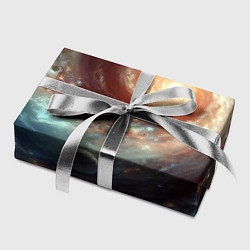 Бумага для упаковки Далёкая неоновая галактика - нейросеть, цвет: 3D-принт — фото 2