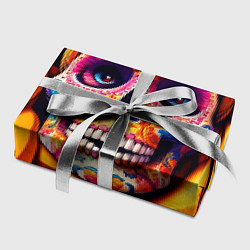 Бумага для упаковки Цветочный череп среди бананов - нейроарт, цвет: 3D-принт — фото 2