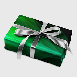 Бумага для упаковки Неоновая зеленая абстракция на черном фоне, цвет: 3D-принт — фото 2