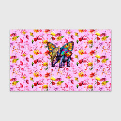 Бумага для упаковки Слон с крыльями бабочки, цвет: 3D-принт