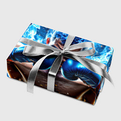 Бумага для упаковки Боксер в синем пламени, цвет: 3D-принт — фото 2